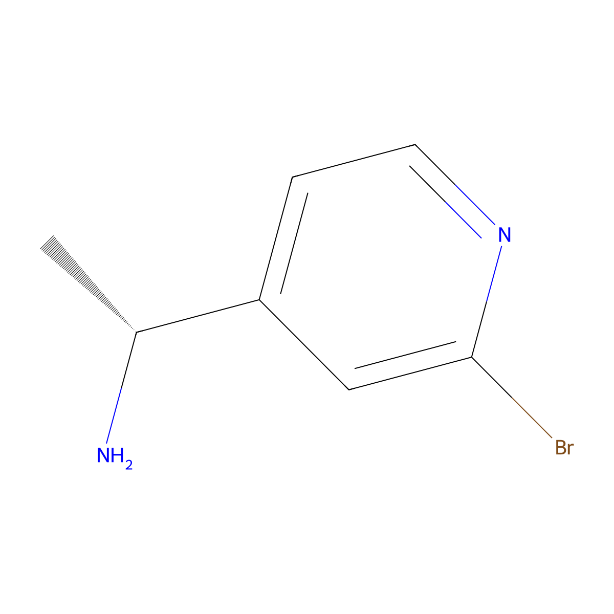 (R)-1-(2-Bromopyridin-4-YL)ethan-1-amine molecular structure, CAS 1213395-38-0