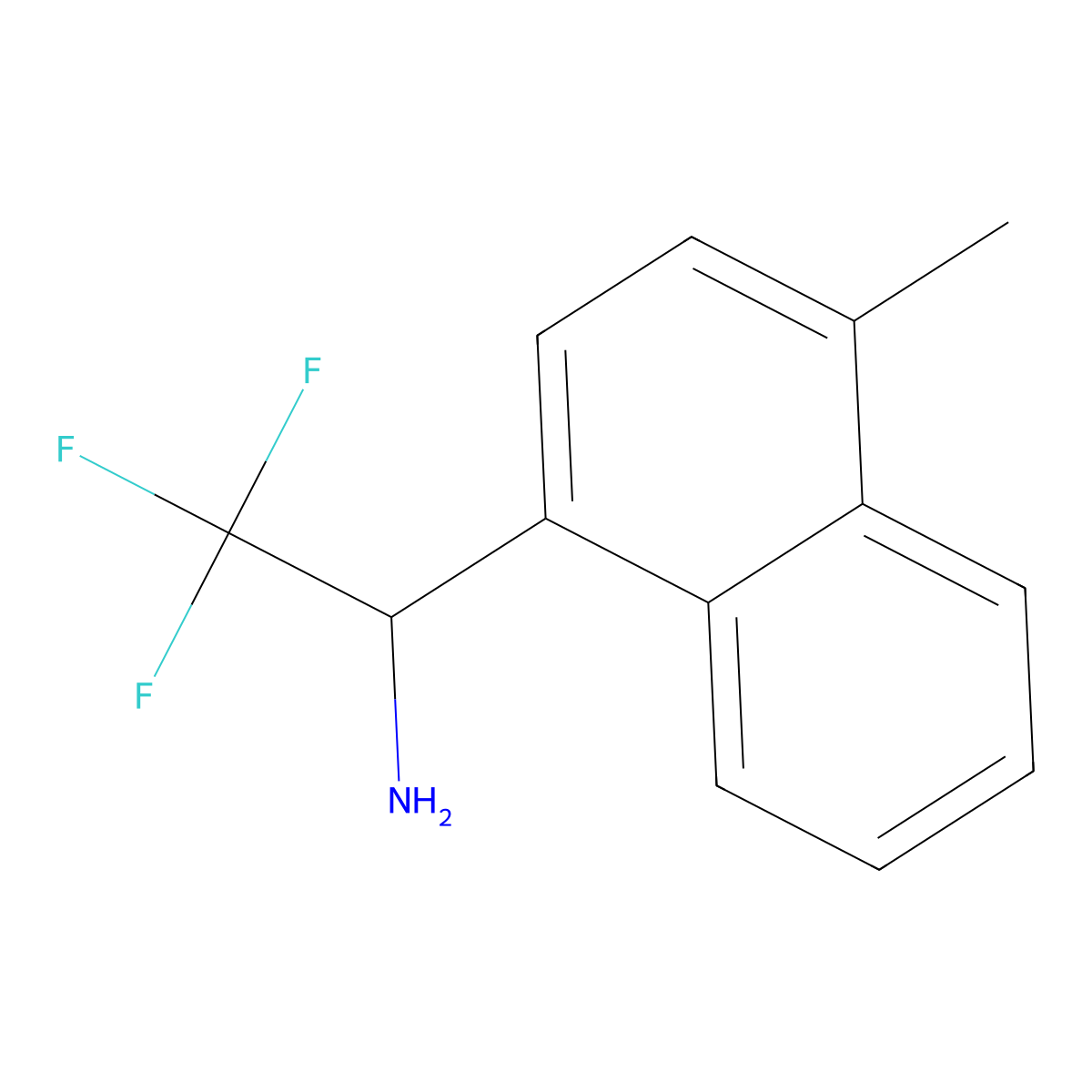 (R)-2,2,2-Trifluoro-1-(4-methylnaphthalen-1-yl)ethan-1-amine molecular structure, CAS 1213396-59-8