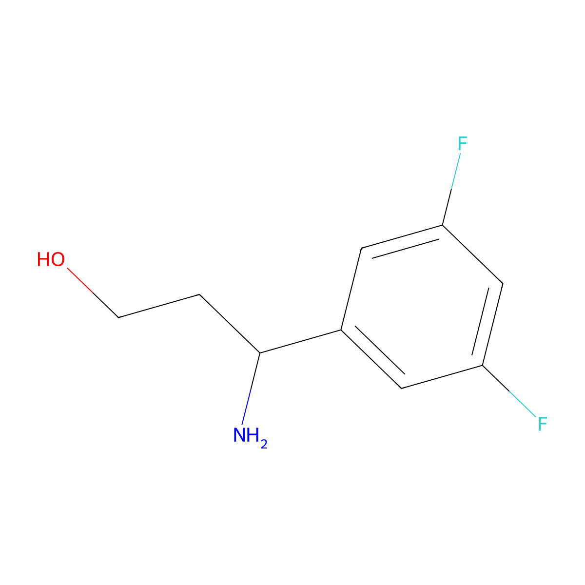 (3S)-3-Amino-3-(3,5-difluorophenyl)propan-1-OL molecular structure, CAS 1213396-91-8