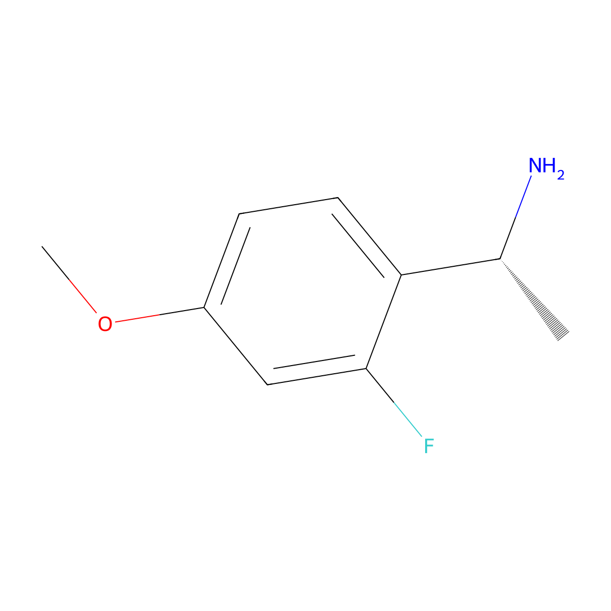 (R)-1-(2-Fluoro-4-methoxyphenyl)ethanamine molecular structure, CAS 1213398-74-3