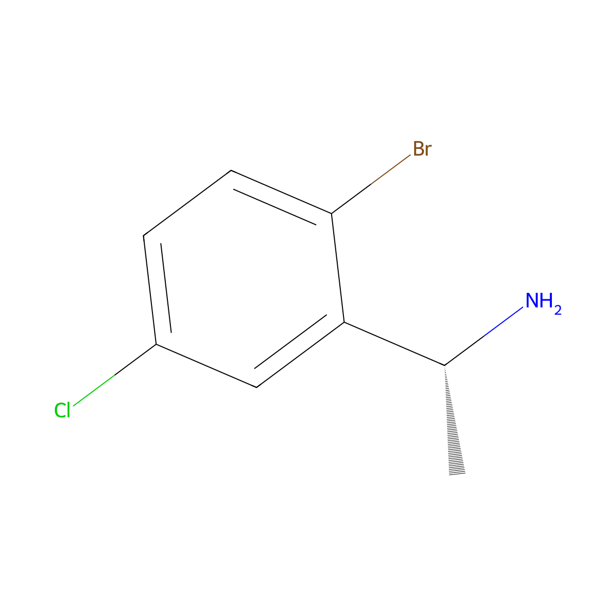 (1r)-1-(2-Bromo-5-chlorophenyl)ethan-1-amine molecular structure, CAS 1213399-47-3