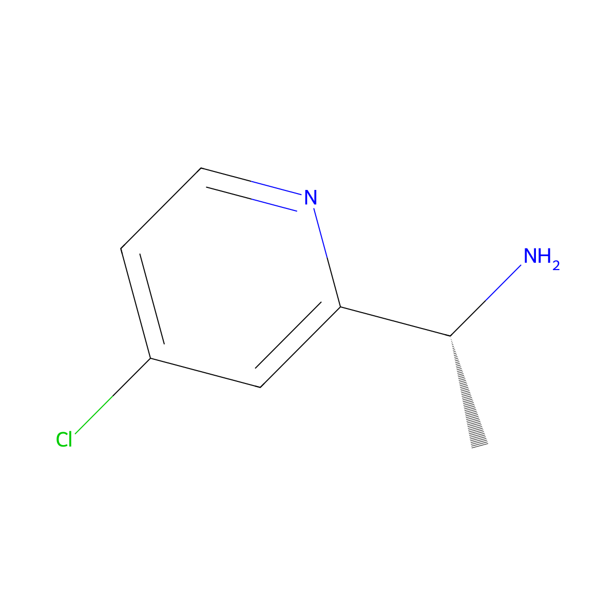 (1r)-1-(4-Chloropyridin-2-yl)ethan-1-amine molecular structure, CAS 1213400-81-7