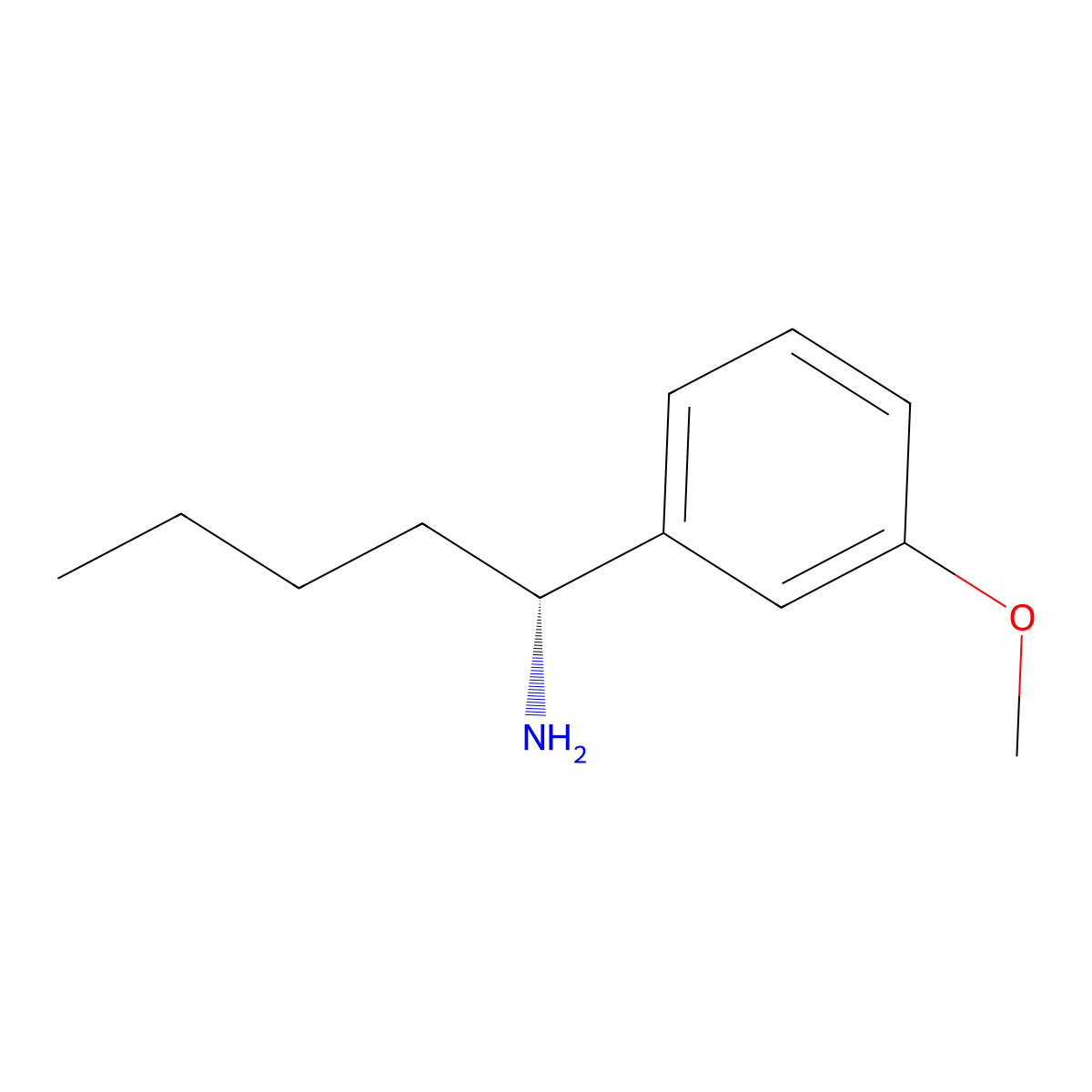 (R)-1-(3-Methoxyphenyl)pentan-1-amine molecular structure, CAS 1213401-79-6