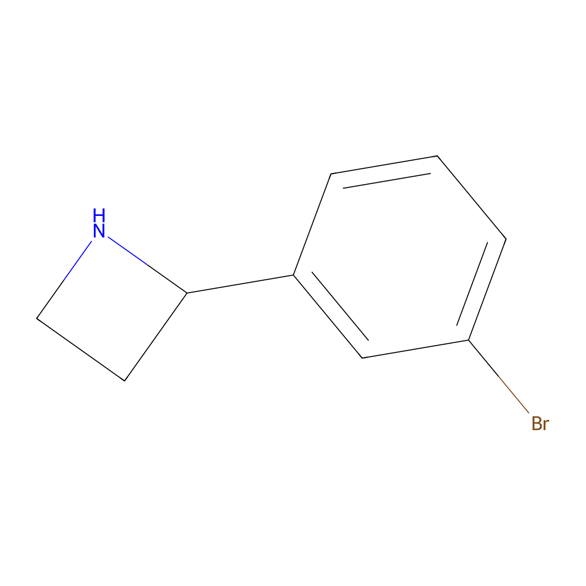 (2S)-2-(3-Bromophenyl)azetidine molecular structure, CAS 1213401-94-5