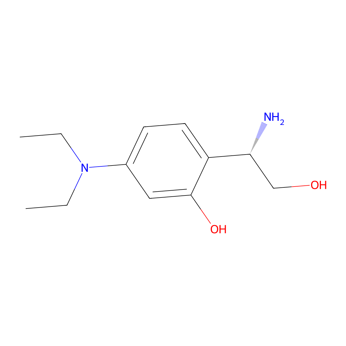 (s)-2-(1-Amino-2-hydroxyethyl)-5-(diethylamino)phenol molecular structure, CAS 1213403-88-3