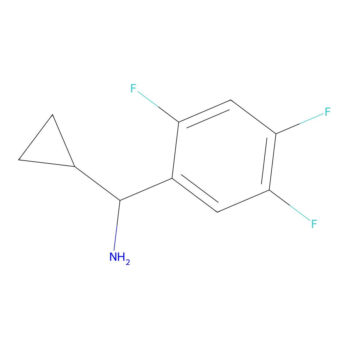 (S)-Cyclopropyl(2,4,5-trifluorophenyl)methanamine molecular structure, CAS 1213404-15-9