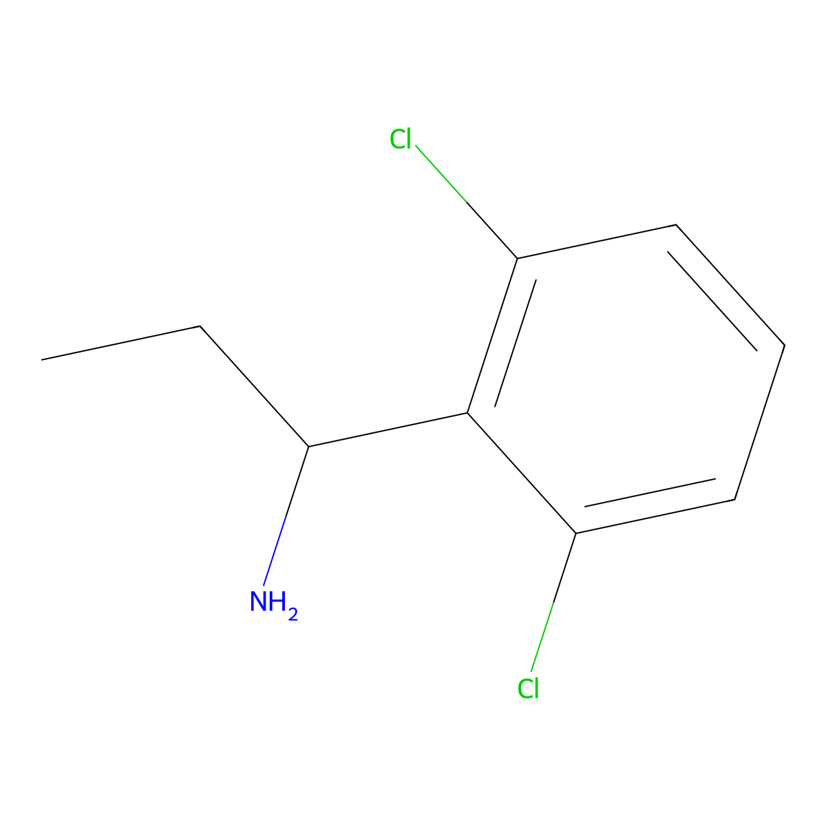 (S)-1-(2,6-dichlorophenyl)propan-1-amine molecular structure, CAS 1213406-05-3