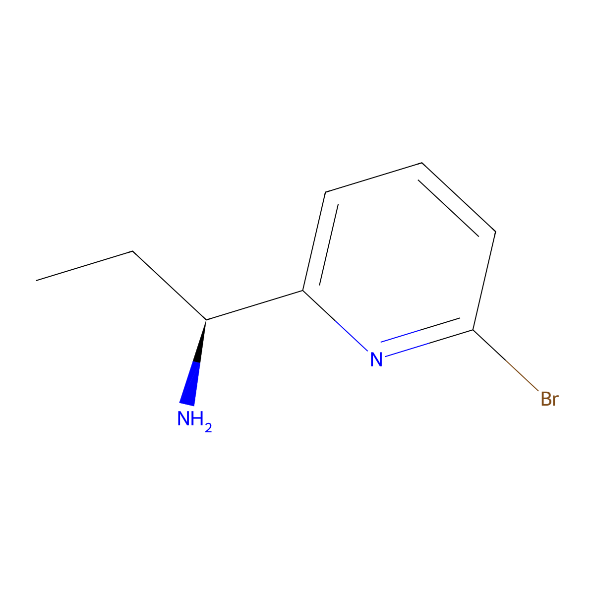 (S)-1-(6-Bromopyridin-2-yl)propan-1-amine molecular structure, CAS 1213406-31-5