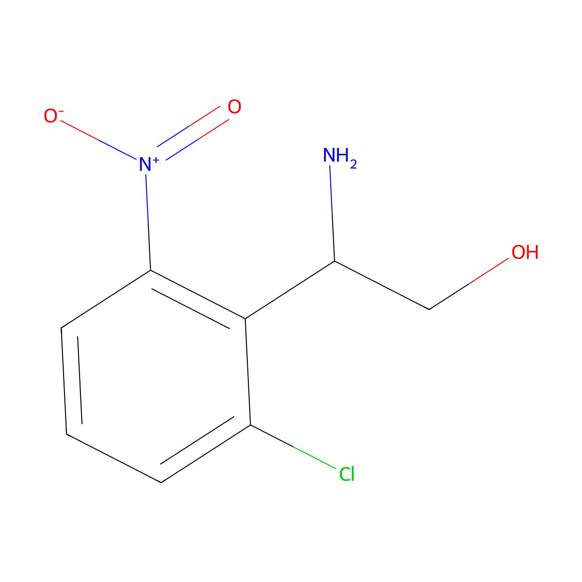 (2r)-2-Amino-2-(2-chloro-6-nitrophenyl)ethan-1-ol molecular structure, CAS 1213406-32-6