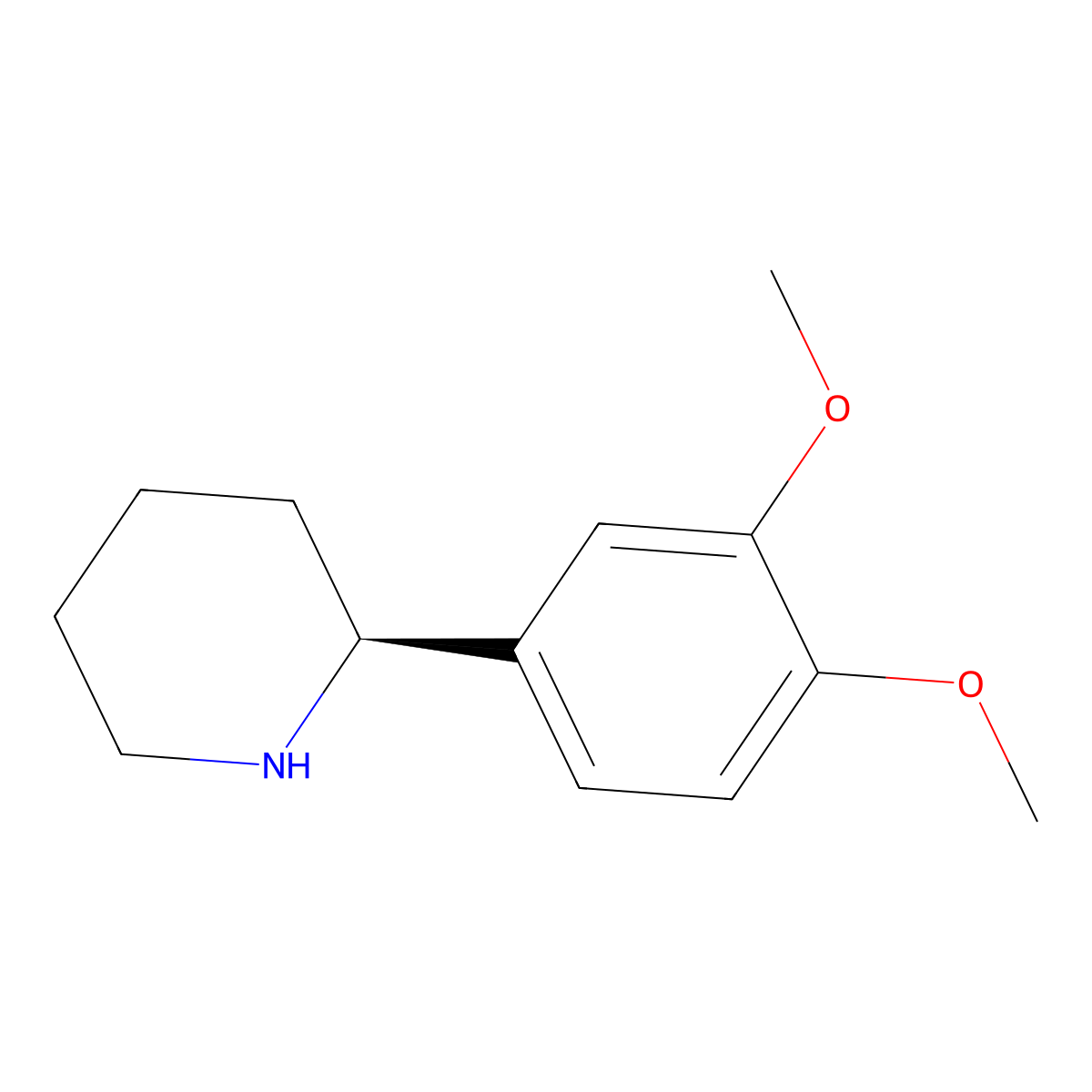 (S)-2-(3,4-Dimethoxyphenyl)piperidine molecular structure, CAS 1213409-51-8