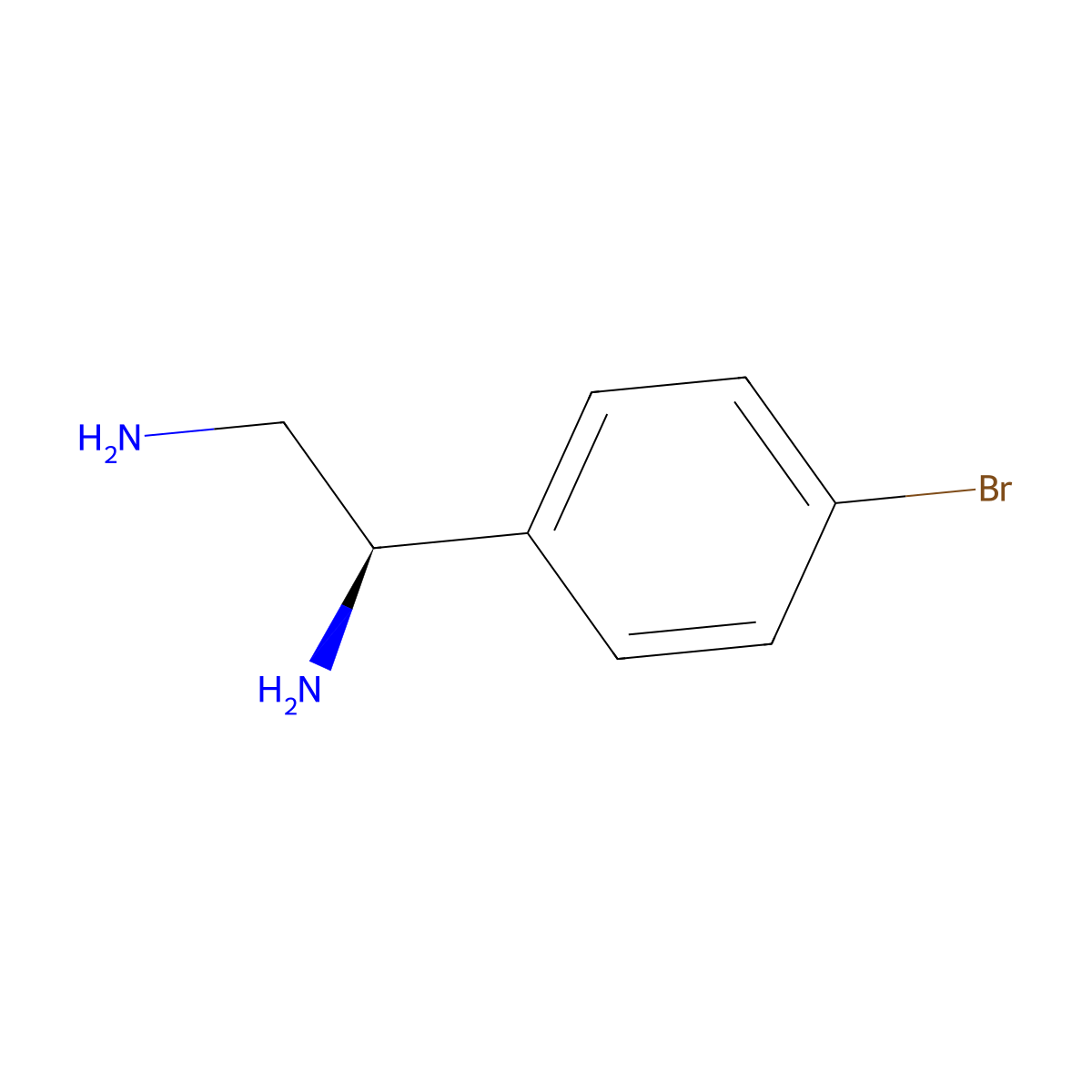 (1R)-1-(4-Bromophenyl)ethane-1,2-diamine molecular structure, CAS 1213411-12-1