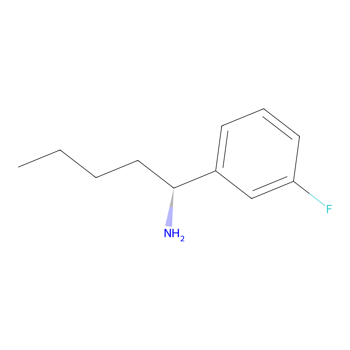 (R)-1-(3-Fluorophenyl)pentan-1-amine molecular structure, CAS 1213412-25-9