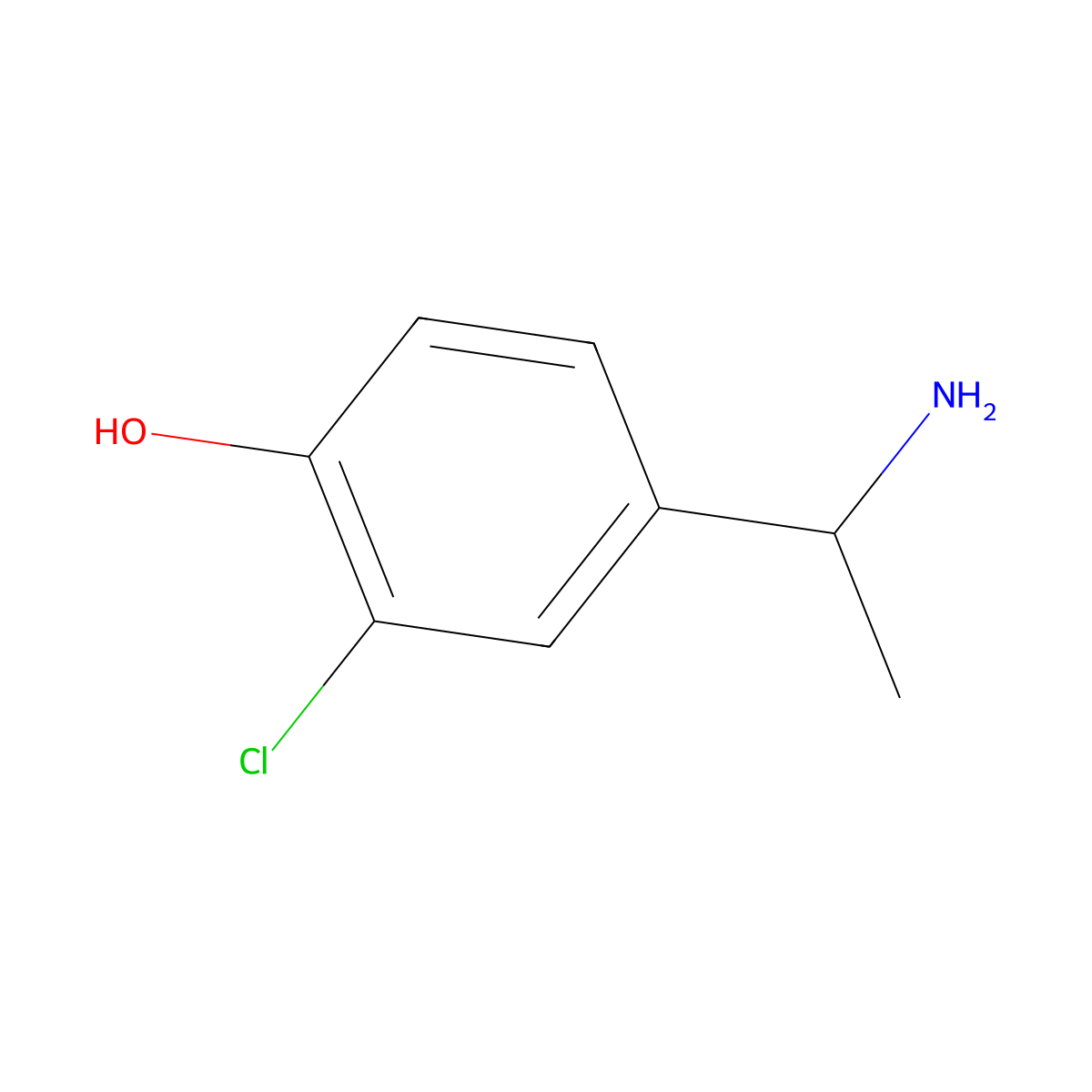 4-[(1R)-1-aminoethyl]-2-chlorophenol molecular structure, CAS 1213412-83-9