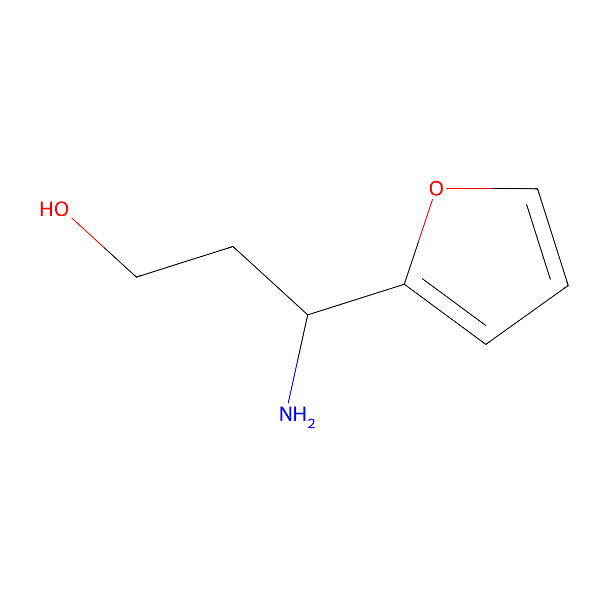 (3S)-3-Amino-3-(2-furyl)propan-1-OL molecular structure, CAS 1213413-13-8