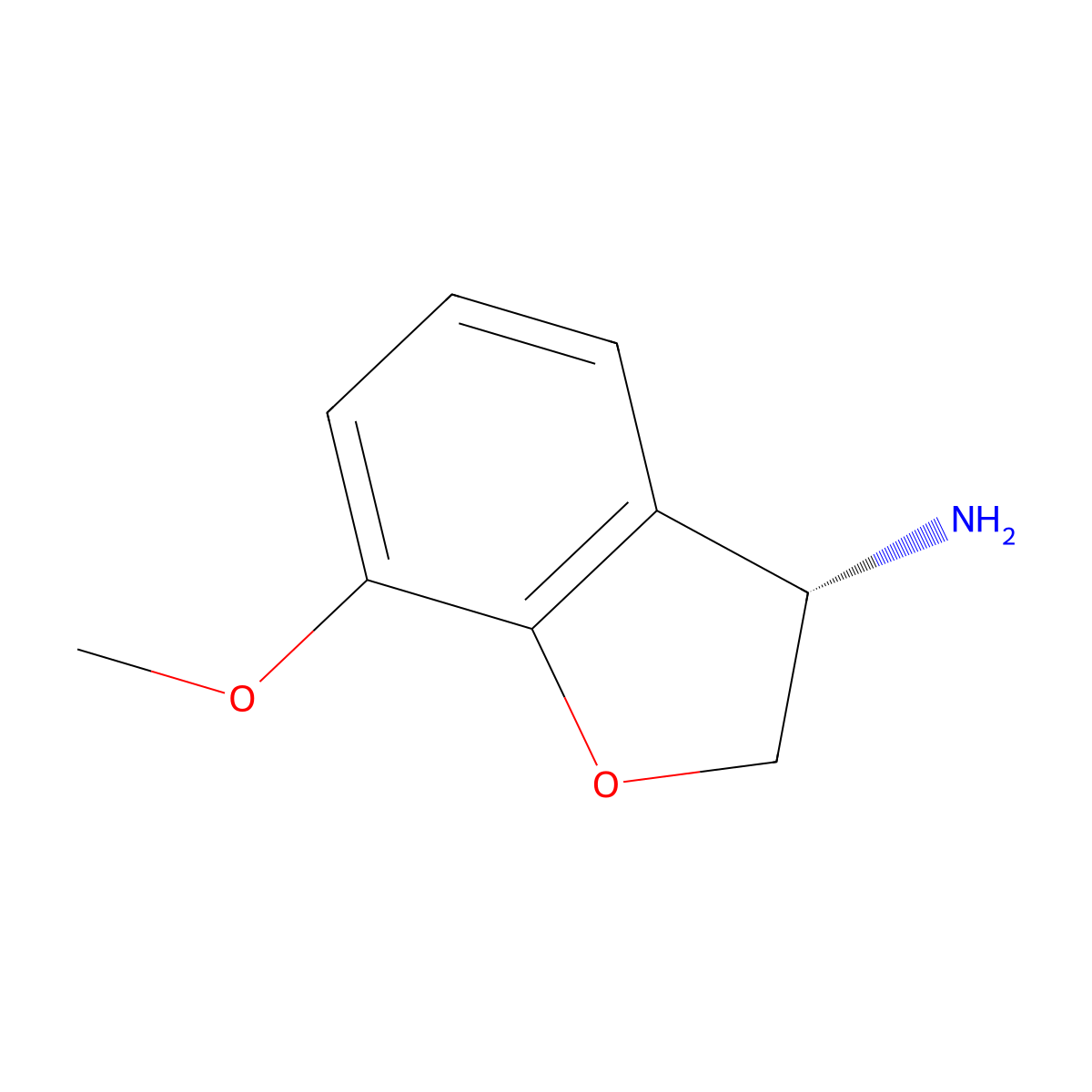(S)-7-Methoxy-2,3-dihydrobenzofuran-3-amine molecular structure, CAS 1213413-77-4