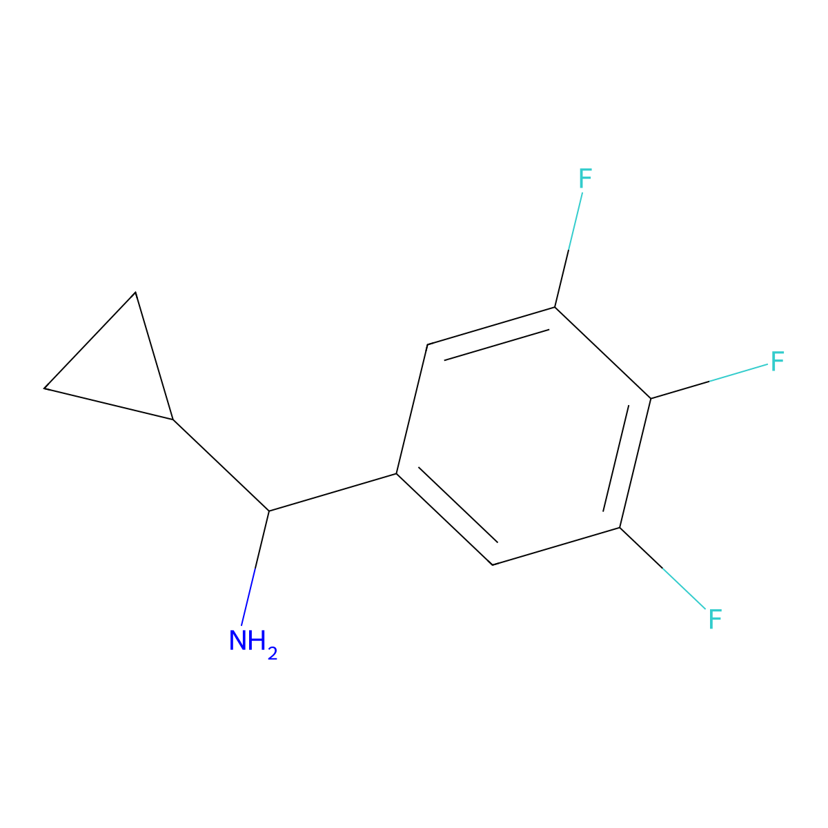 (S)-Cyclopropyl(3,4,5-trifluorophenyl)methanamine molecular structure, CAS 1213414-26-6