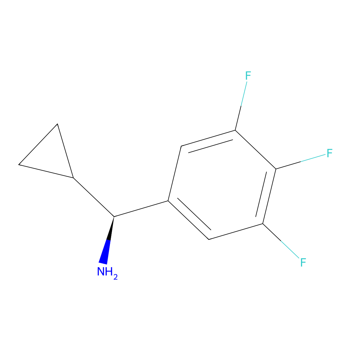 (S)-Cyclopropyl(3,4,5-trifluorophenyl)methanamine molecular structure, CAS 1213414-26-6