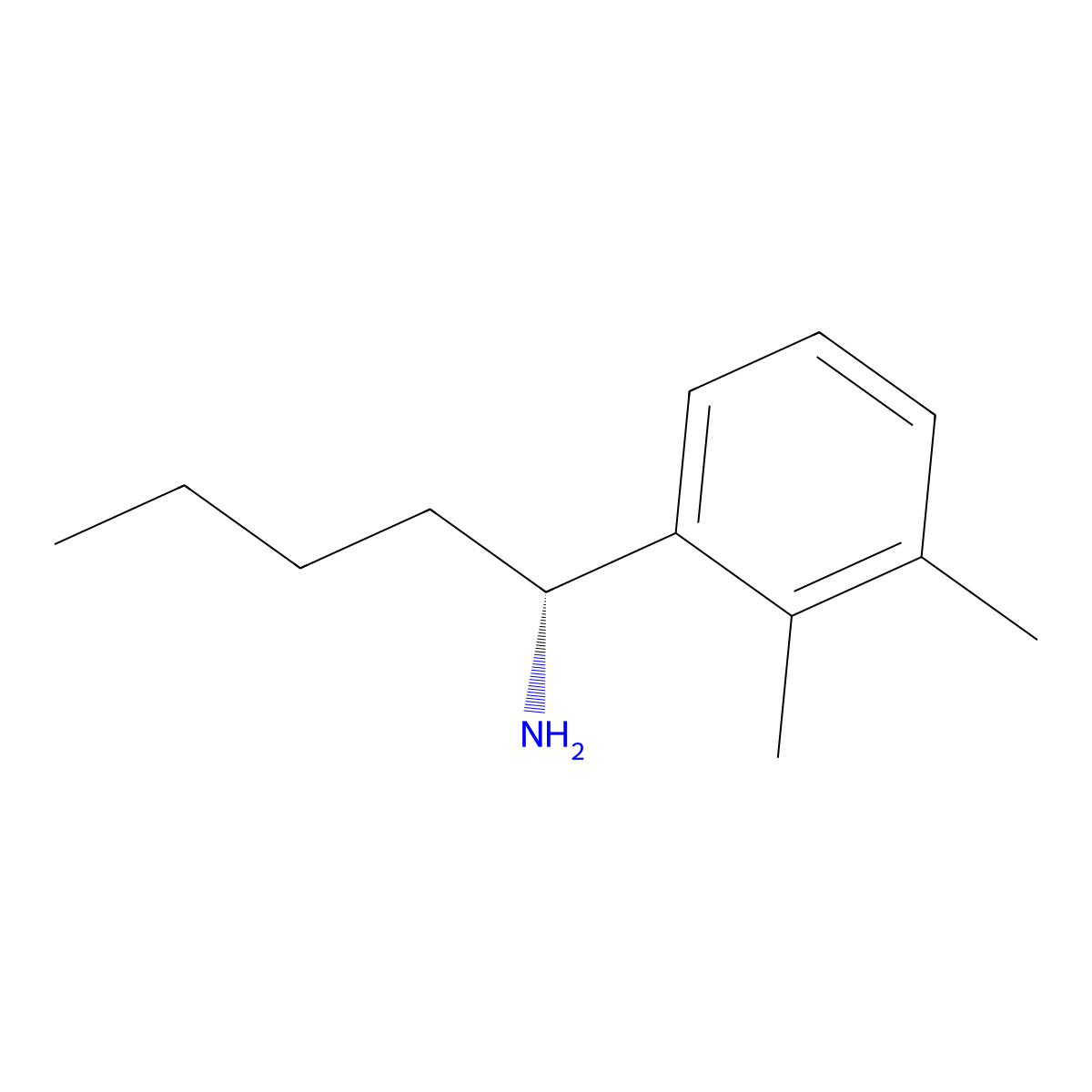 (R)-1-(2,3-Dimethylphenyl)pentan-1-amine molecular structure, CAS 1213414-93-7
