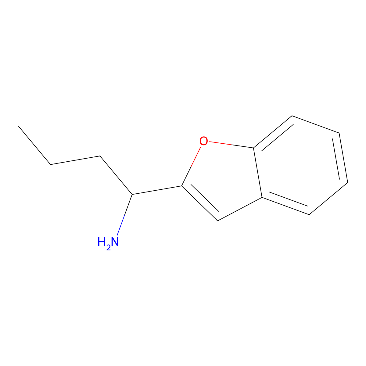(1R)-1-(1-benzofuran-2-yl)butan-1-amine molecular structure, CAS 1213415-12-3