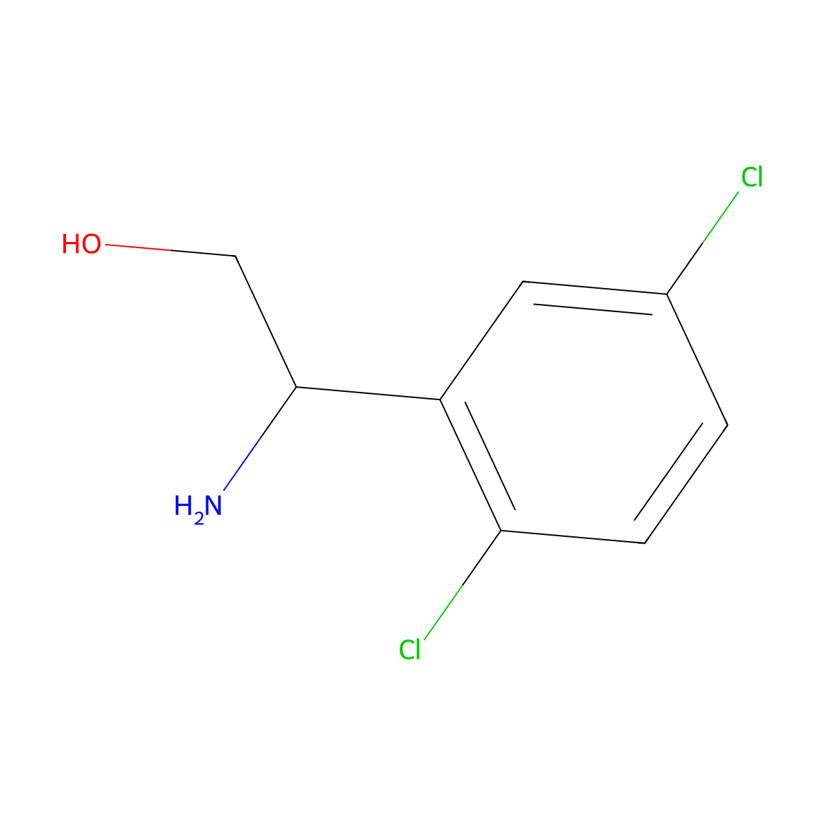 (S)-2-Amino-2-(2,5-dichlorophenyl)ethan-1-OL molecular structure, CAS 1213415-66-7