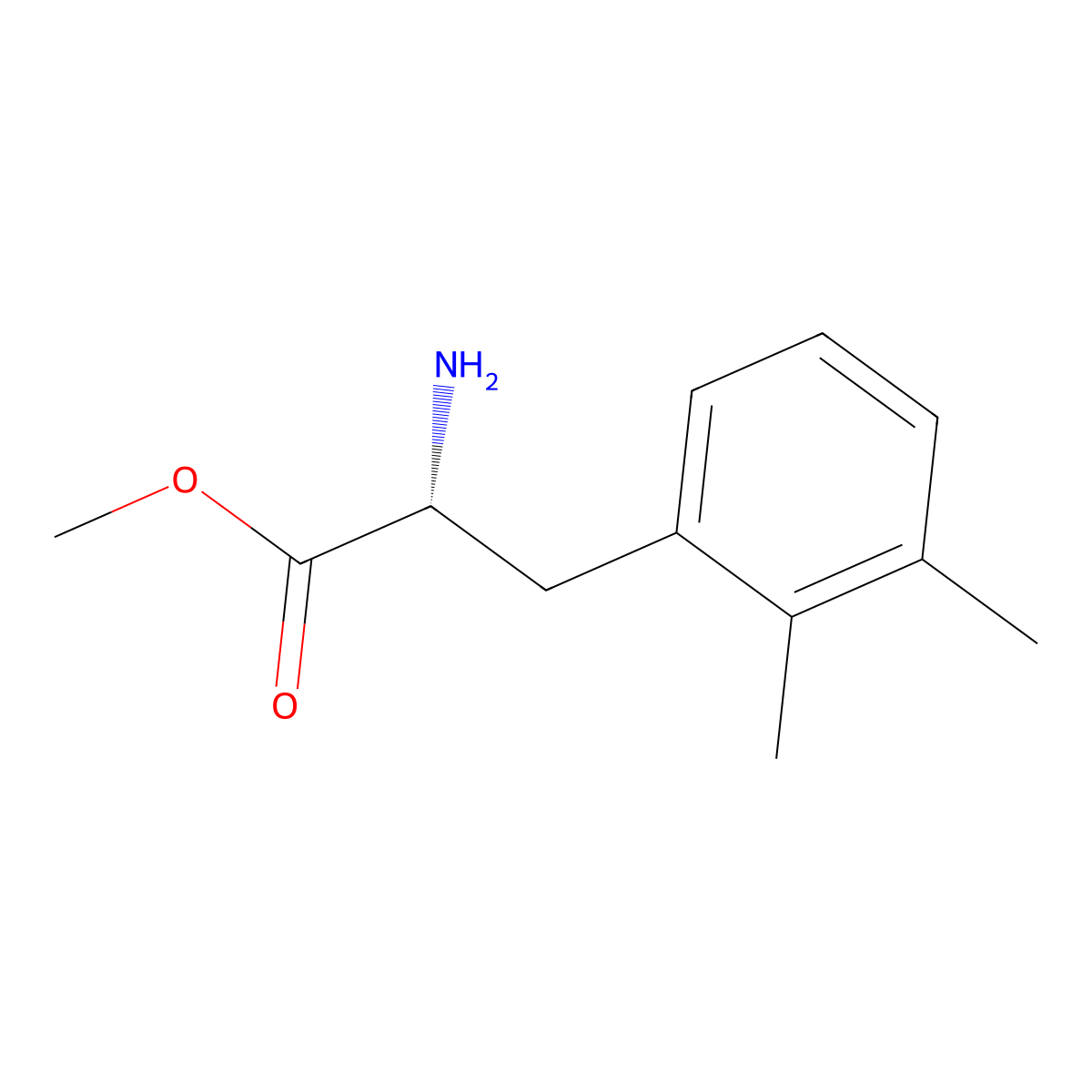 Methyl (R)-2-amino-3-(2,3-dimethylphenyl)propanoate molecular structure, CAS 1213416-30-8