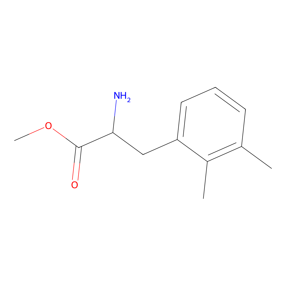 Methyl (S)-2-amino-3-(2,3-dimethylphenyl)propanoate molecular structure, CAS 1213417-14-1