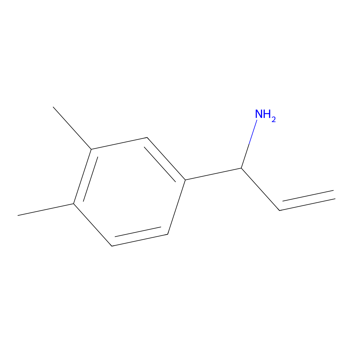 (1R)-1-(3,4-Dimethylphenyl)prop-2-enylamine molecular structure, CAS 1213417-32-3