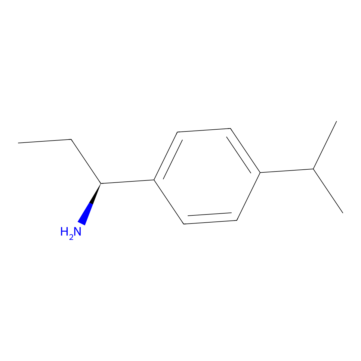 (S)-1-(4-Isopropylphenyl)propan-1-amine molecular structure, CAS 1213418-85-9