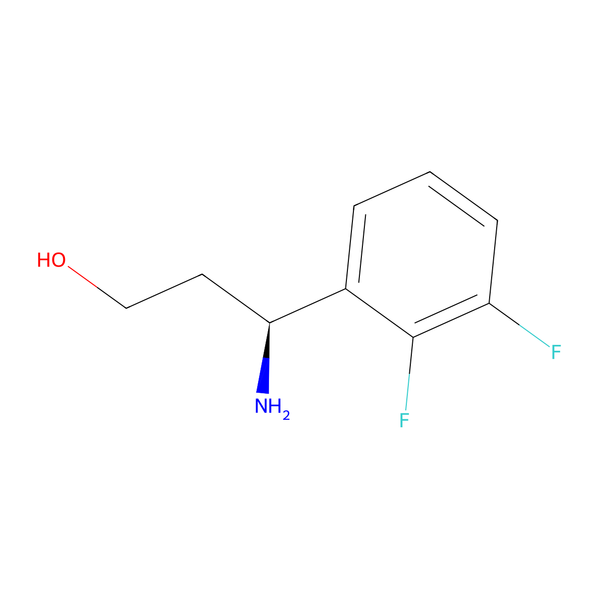 (3S)-3-amino-3-(2,3-difluorophenyl)propan-1-ol molecular structure, CAS 1213422-47-9