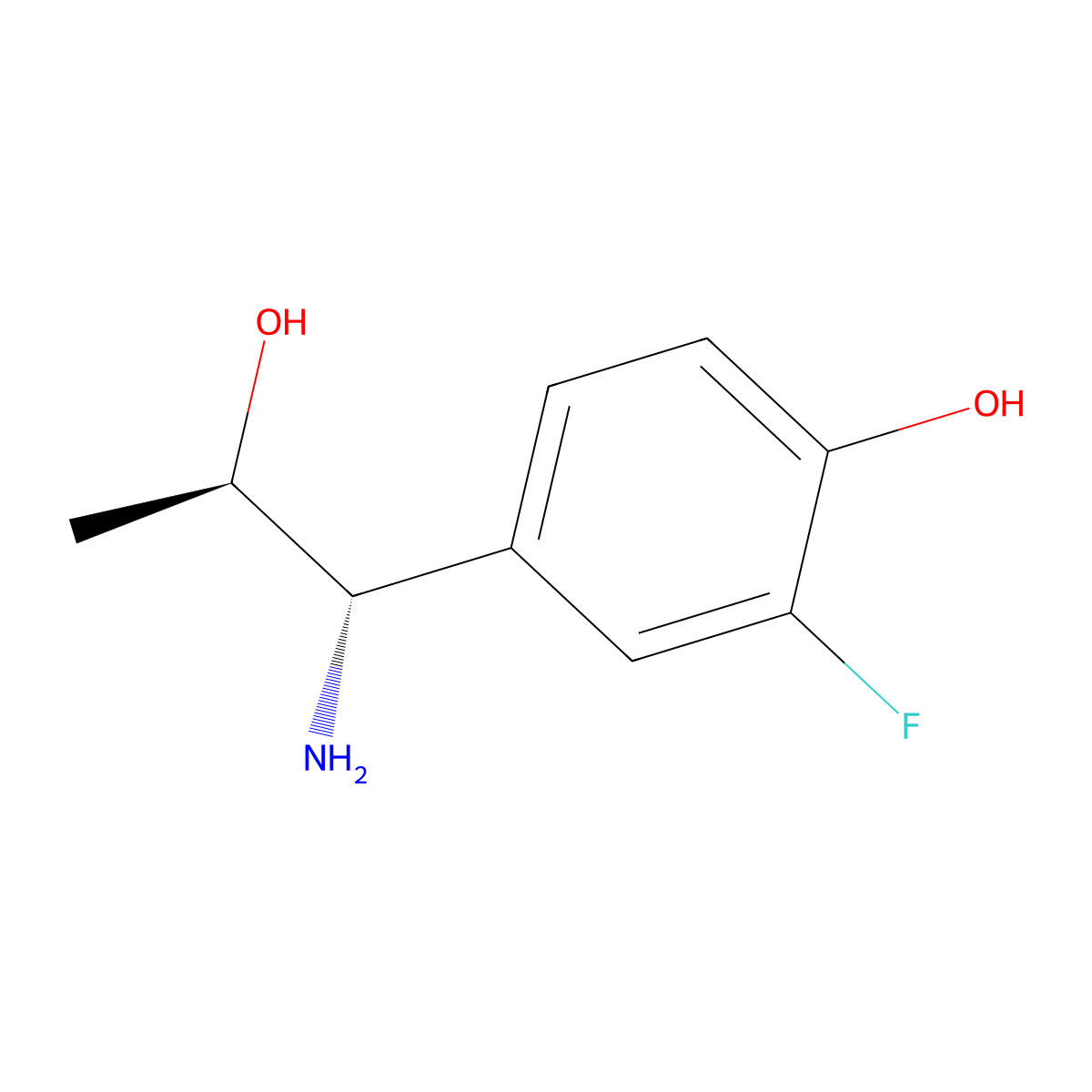 4-((1S,2R)-1-Amino-2-hydroxypropyl)-2-fluorophenol molecular structure, CAS 1213423-96-1