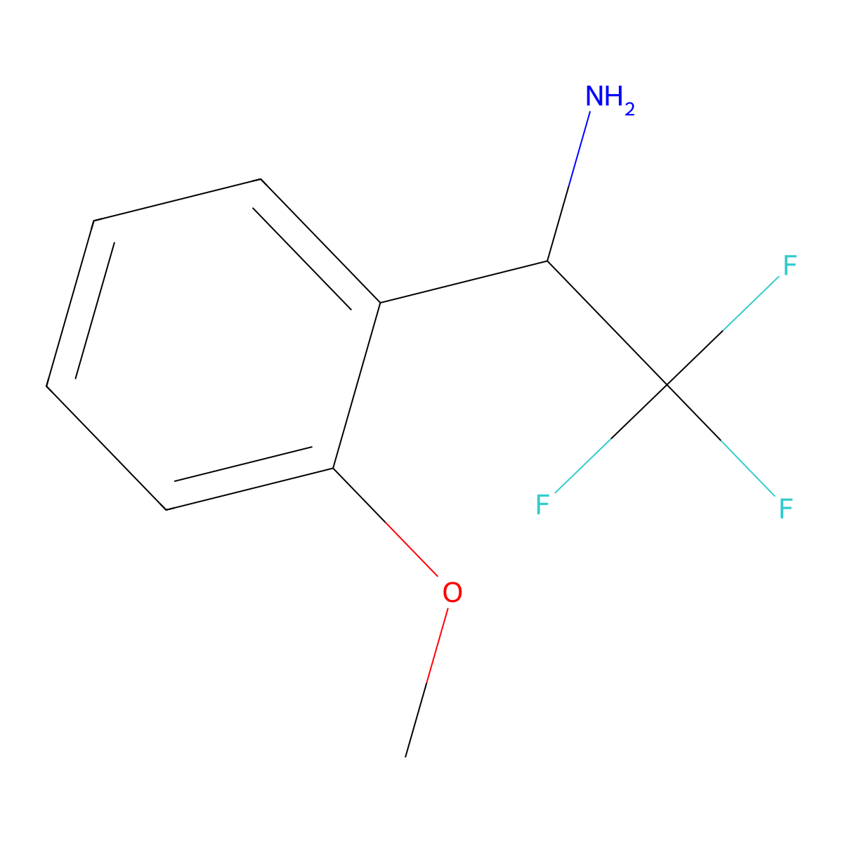 (1R)-2,2,2-Trifluoro-1-(2-methoxyphenyl)ethylamine molecular structure, CAS 1213424-25-9