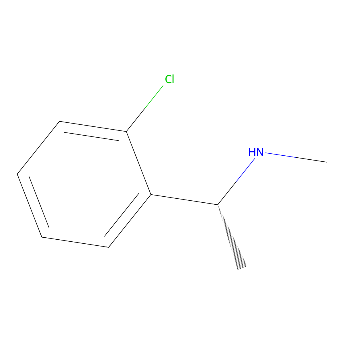 (R)-1-(2-Chlorophenyl)-N-methylethan-1-amine molecular structure, CAS 1213424-79-3