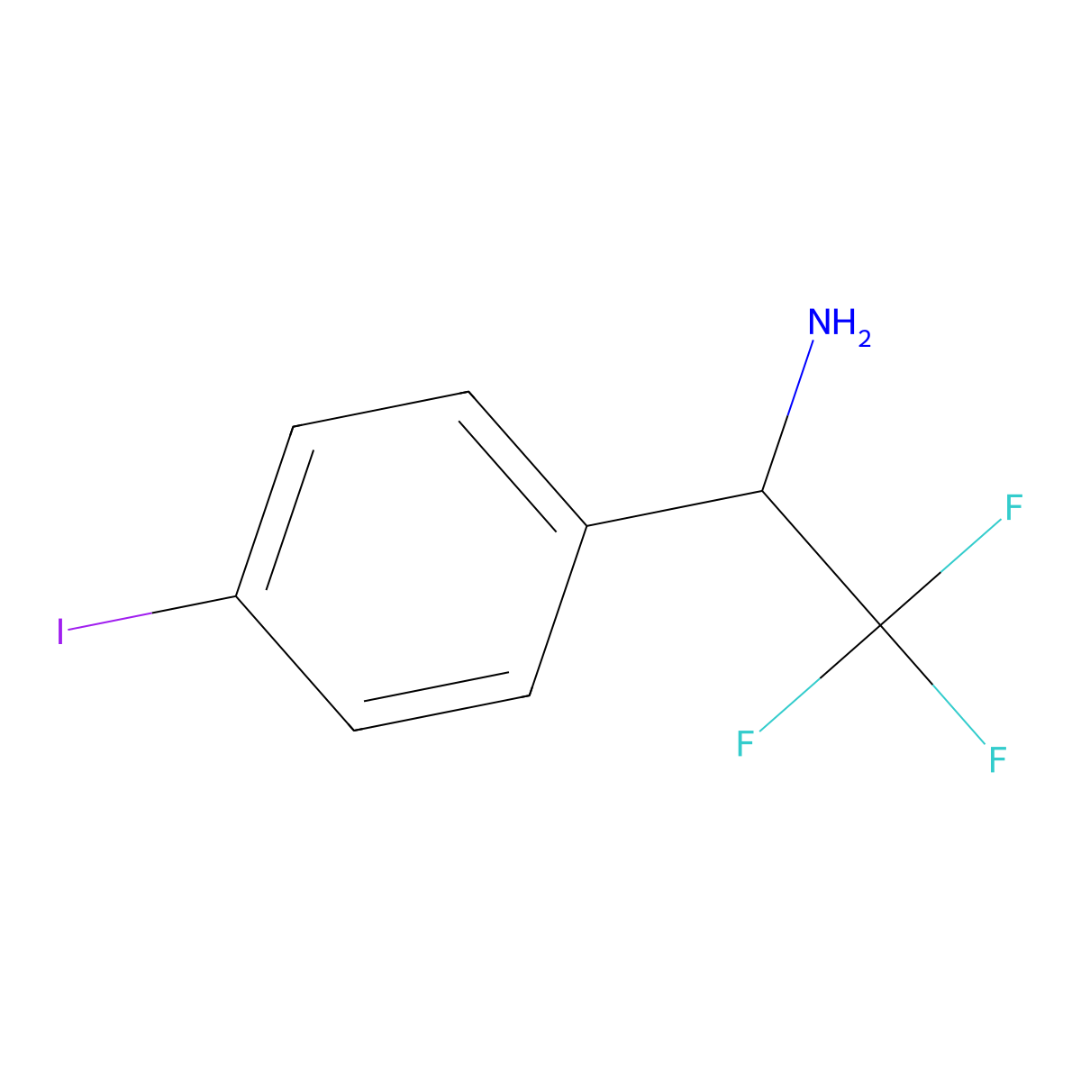 (1S)-2,2,2-Trifluoro-1-(4-iodophenyl)ethanamine molecular structure, CAS 1213426-87-9
