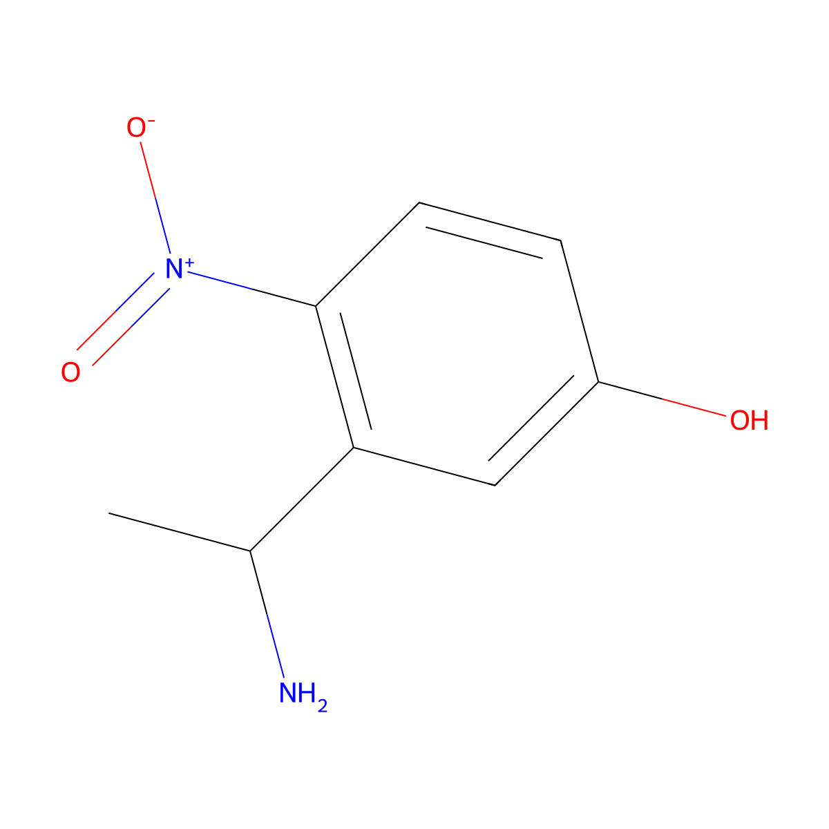 3-[(1s)-1-Aminoethyl]-4-nitrophenol molecular structure, CAS 1213430-30-8