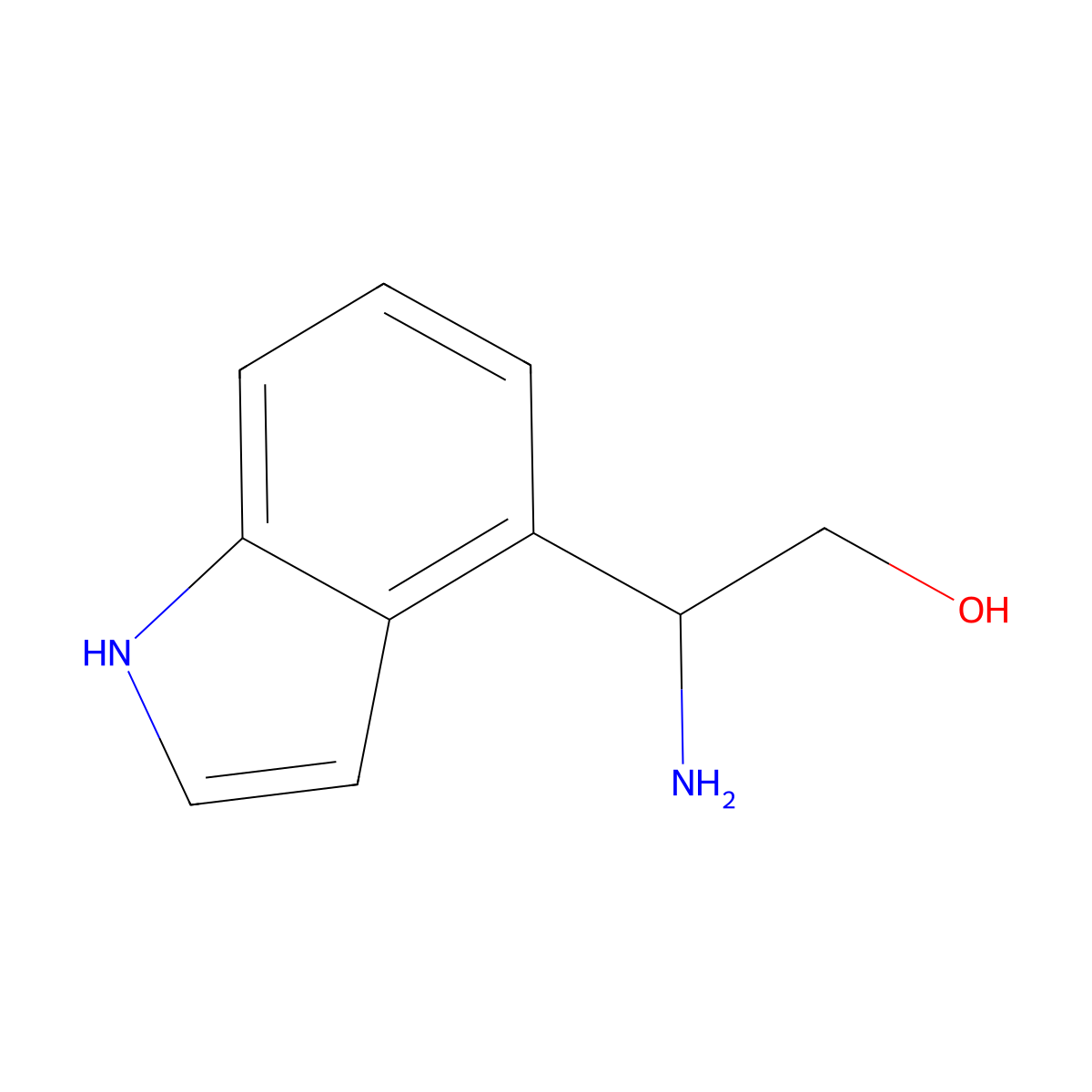 (2S)-2-amino-2-(1H-indol-4-yl)ethan-1-ol molecular structure, CAS 1213433-55-6