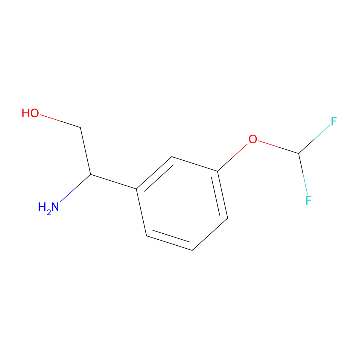 (s)-2-Amino-2-(3-(difluoromethoxy)phenyl)ethan-1-ol molecular structure, CAS 1213434-05-9