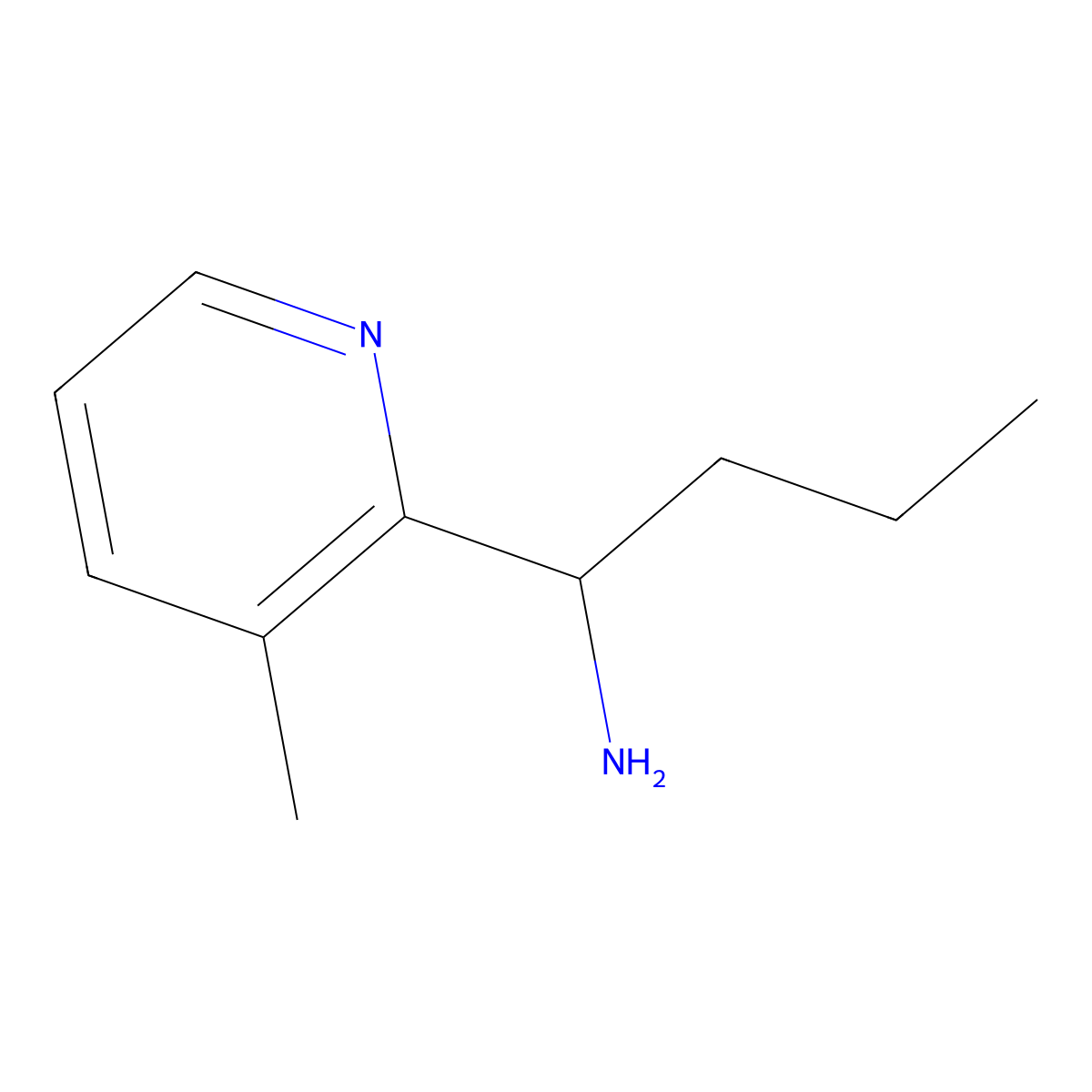 (1S)-1-(3-Methyl(2-pyridyl))butylamine molecular structure, CAS 1213436-56-6