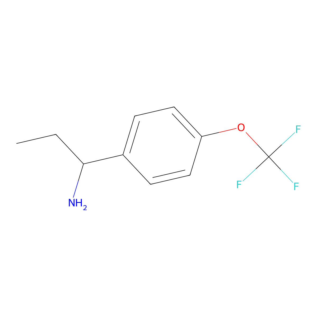 (R)-1-(4-(Trifluoromethoxy)phenyl)propan-1-amine molecular structure, CAS 1213442-20-6