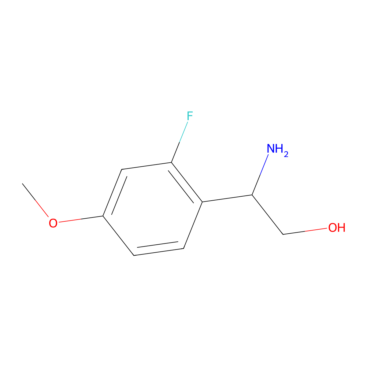 (2S)-2-Amino-2-(2-fluoro-4-methoxyphenyl)ethan-1-OL molecular structure, CAS 1213444-86-0
