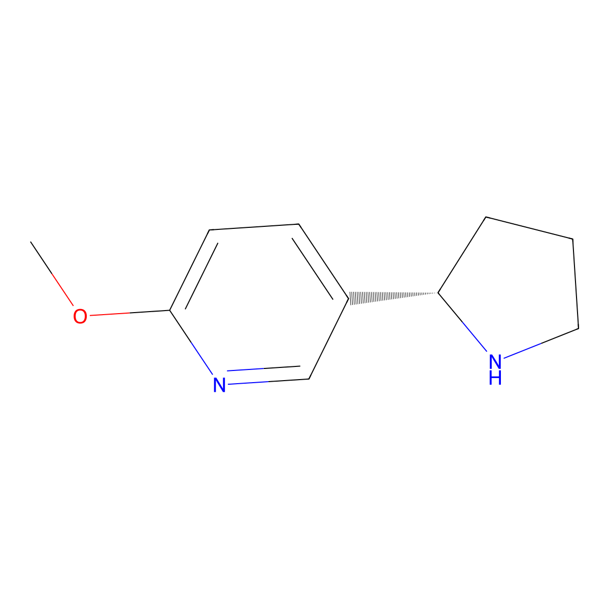 (S)-2-Methoxy-5-(pyrrolidin-2-yl)pyridine molecular structure, CAS 1213446-40-2
