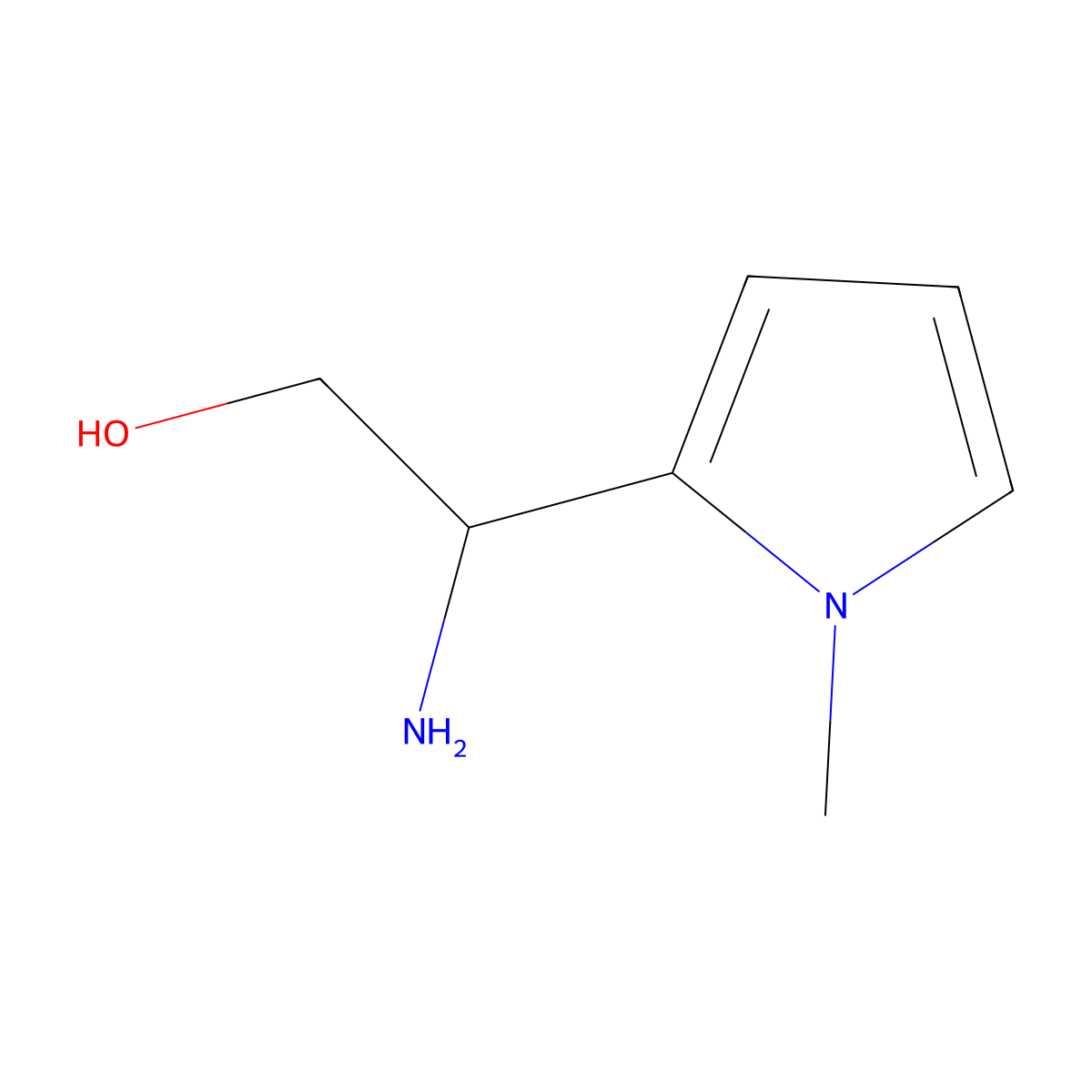 (2r)-2-Amino-2-(1-methyl-1h-pyrrol-2-yl)ethan-1-ol molecular structure, CAS 1213447-97-2