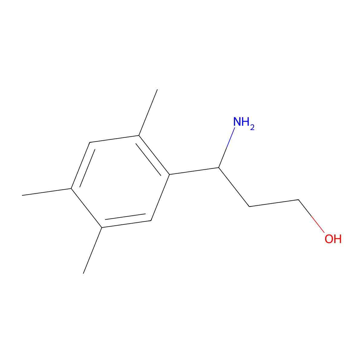 (3S)-3-Amino-3-(2,4,5-trimethylphenyl)propan-1-OL molecular structure, CAS 1213448-34-0