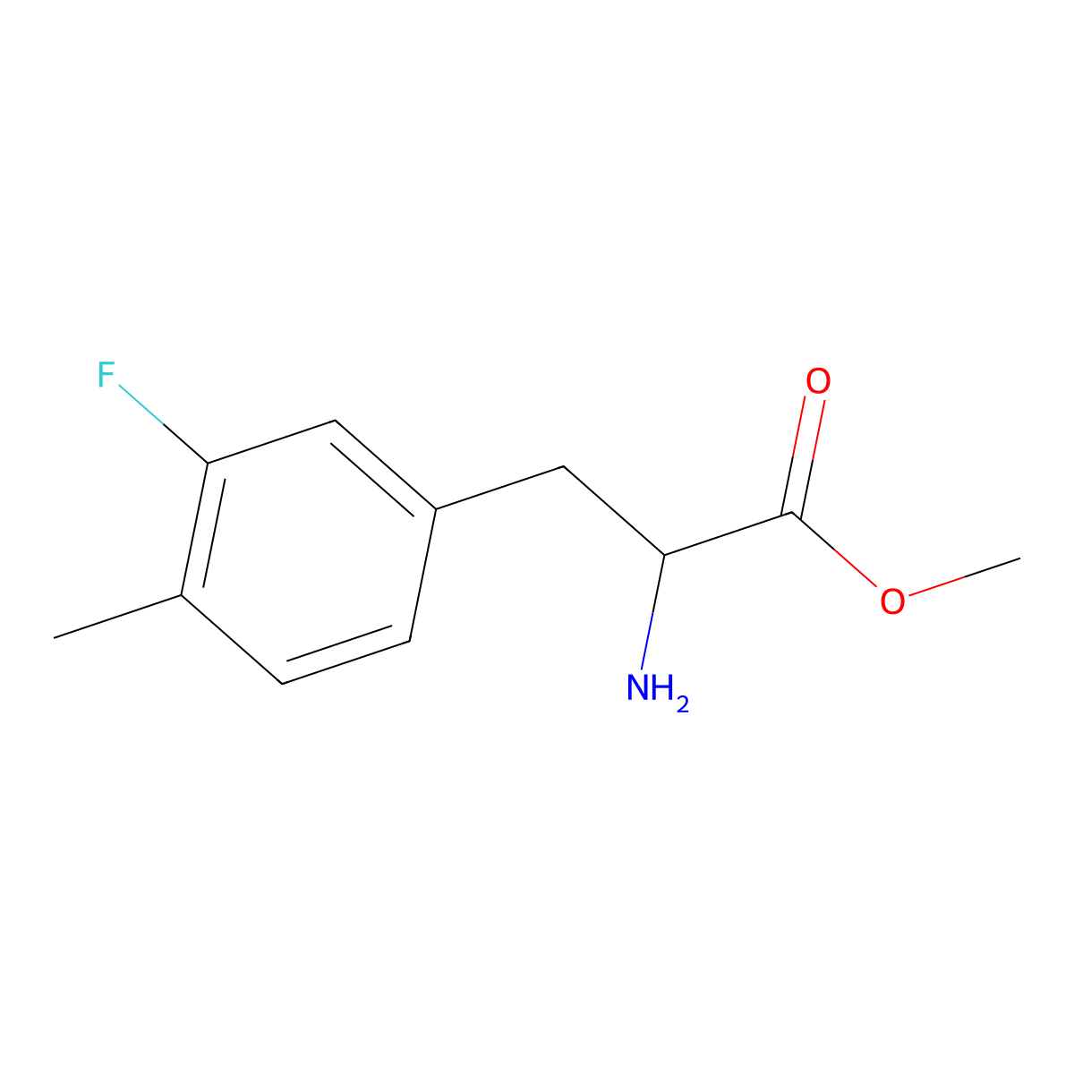 Methyl(S)-2-amino-3-(3-fluoro-4-methylphenyl)propanoatehcl molecular structure, CAS 1213453-67-8