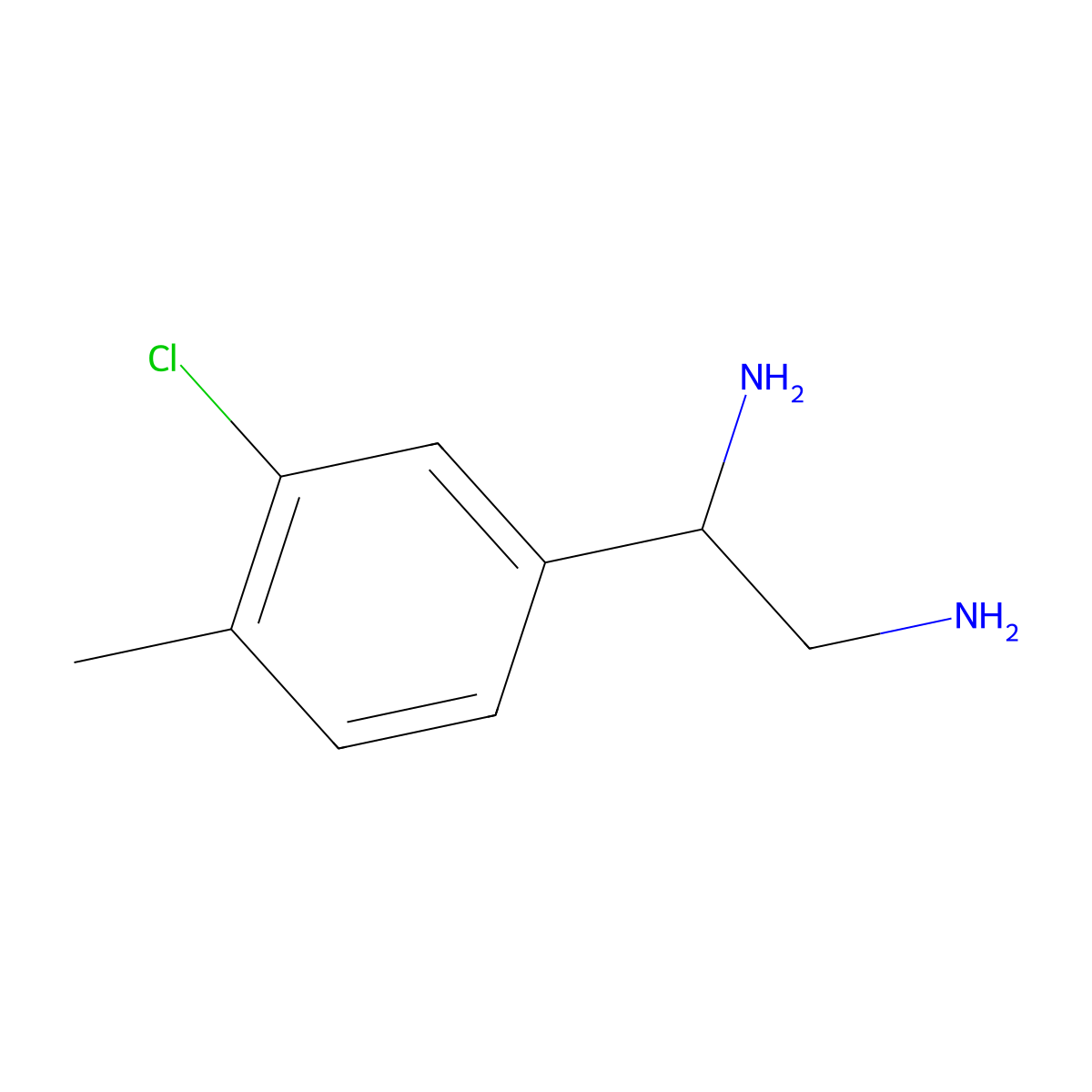 (1R)-1-(3-Chloro-4-methylphenyl)ethane-1,2-diamine molecular structure, CAS 1213453-95-2
