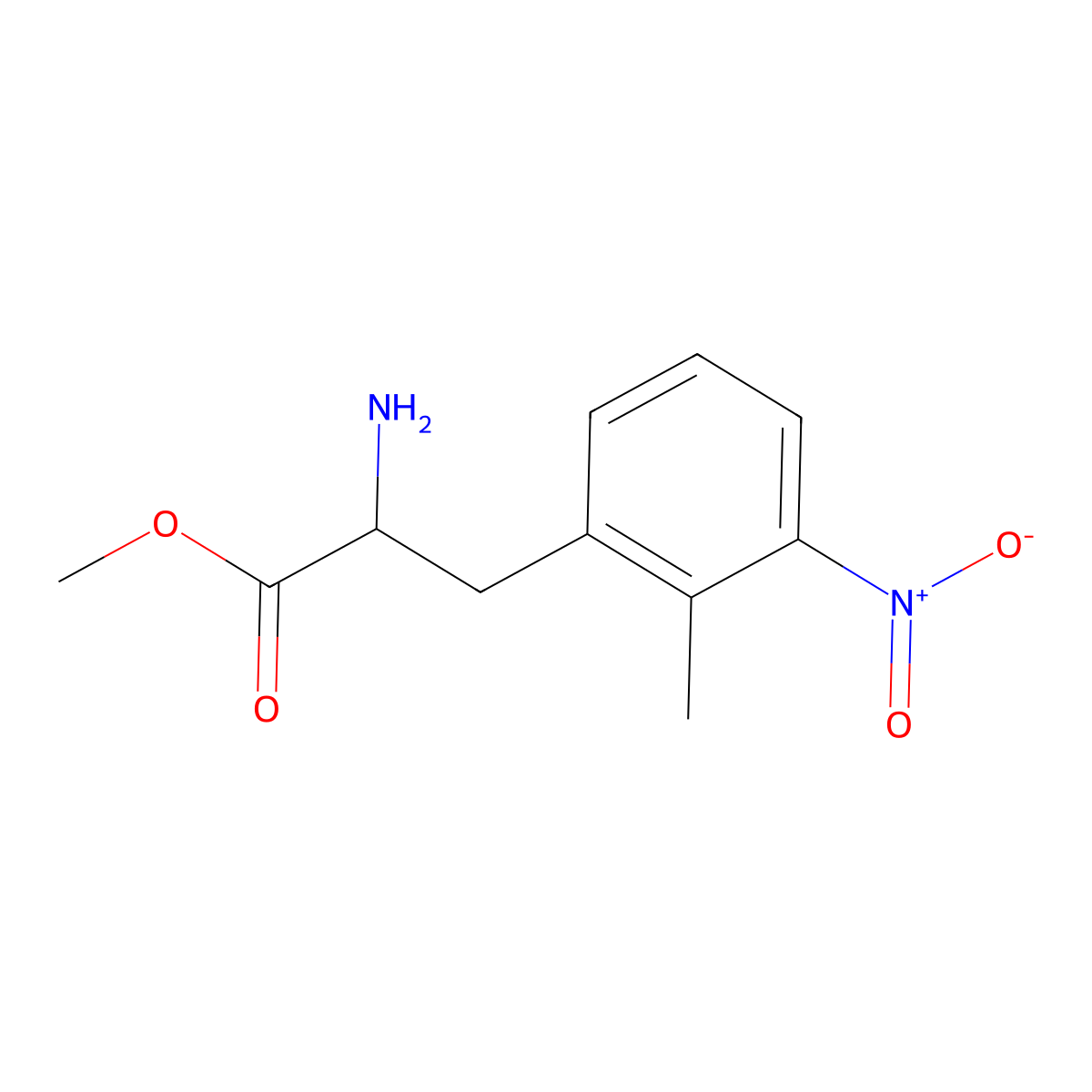 Methyl 2-methyl-3-nitro-D-phenylalaninate molecular structure, CAS 1213454-80-8