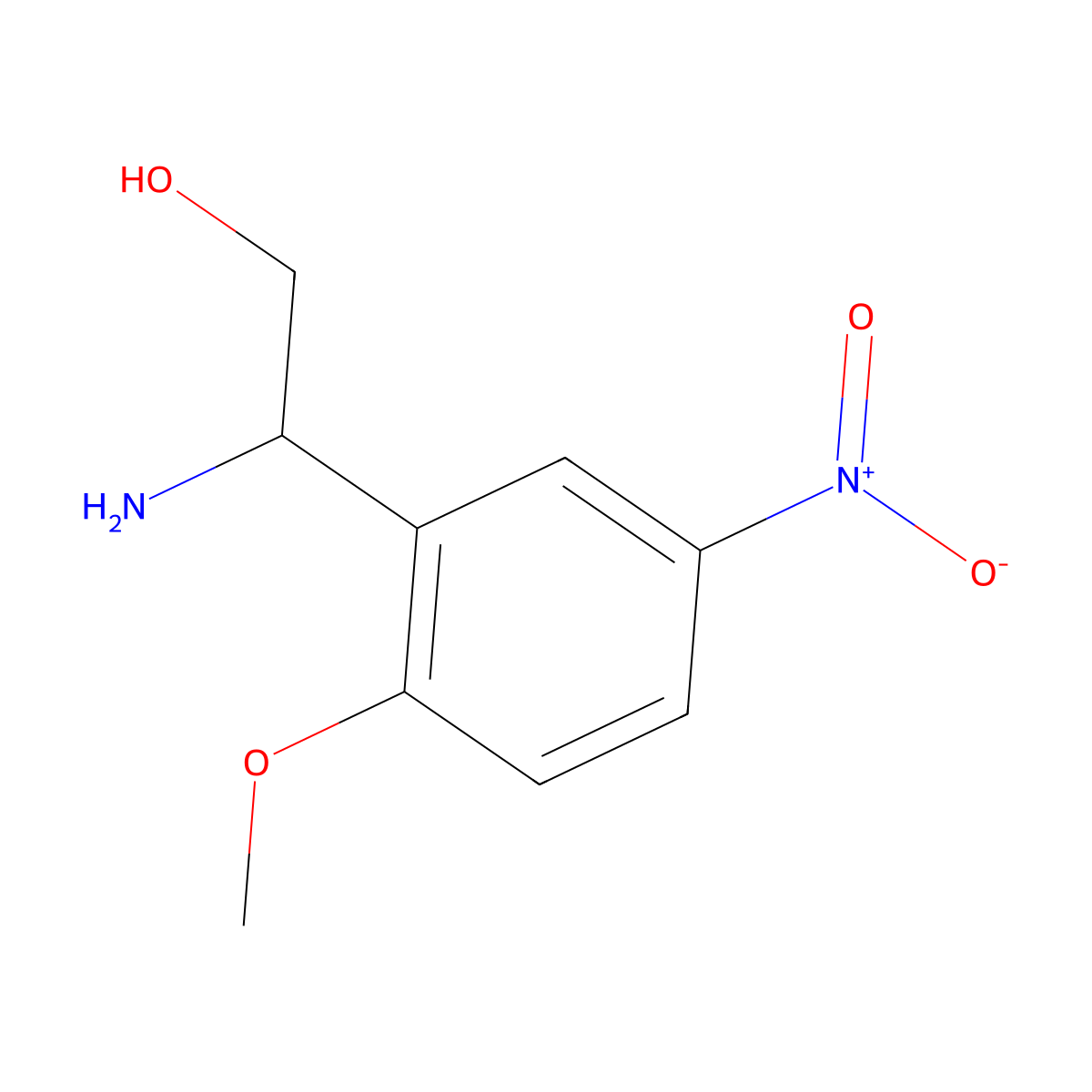 (s)-2-Amino-2-(2-methoxy-5-nitrophenyl)ethan-1-ol molecular structure, CAS 1213455-51-6