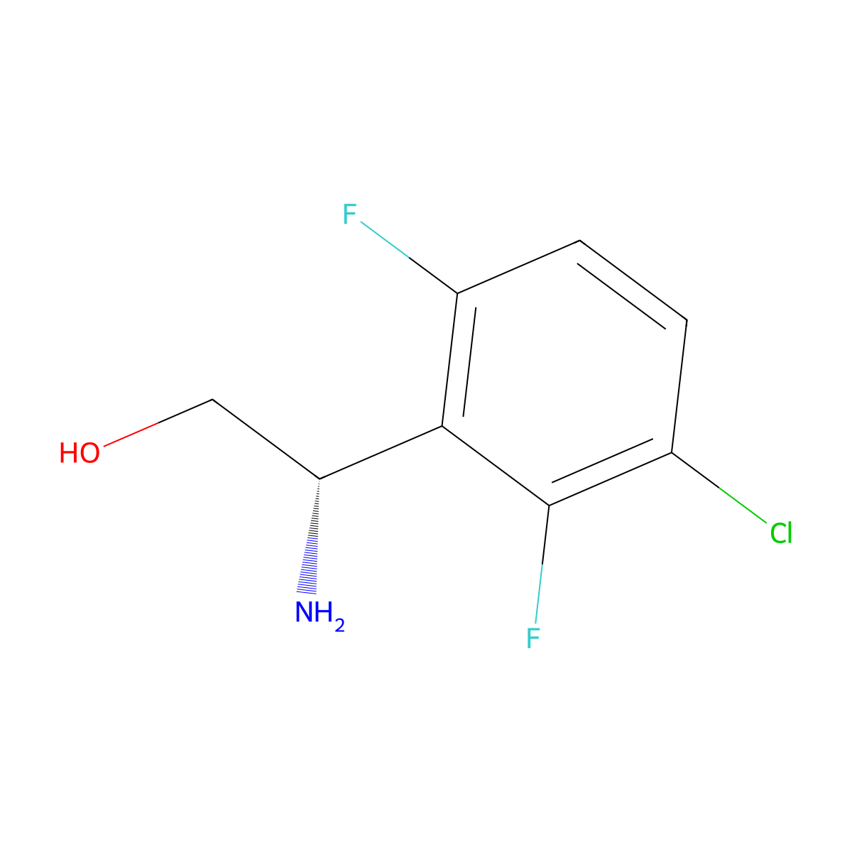 (2S)-2-Amino-2-(3-chloro-2,6-difluorophenyl)ethan-1-OL molecular structure, CAS 1213457-43-2
