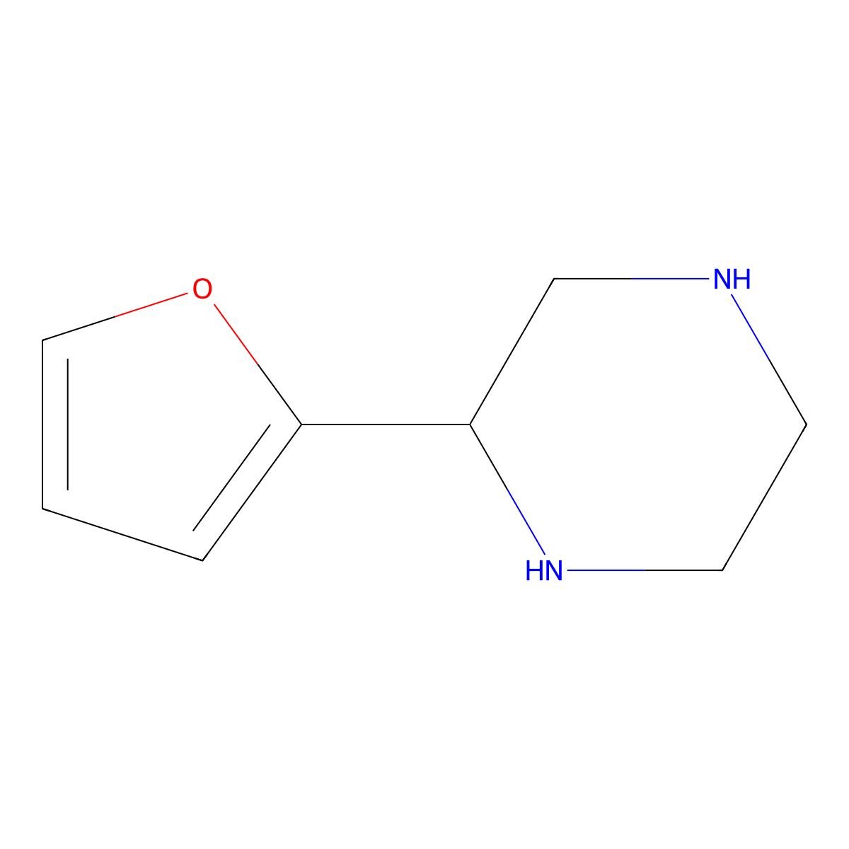 (S)-2-(Furan-2-yl)piperazine molecular structure, CAS 1213459-16-5
