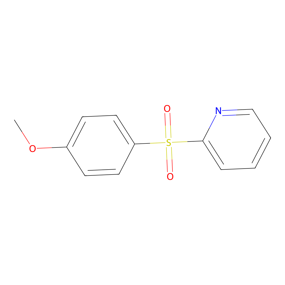 2-(4-Methoxybenzene-1-sulfonyl)pyridine molecular structure, CAS 121346-51-8