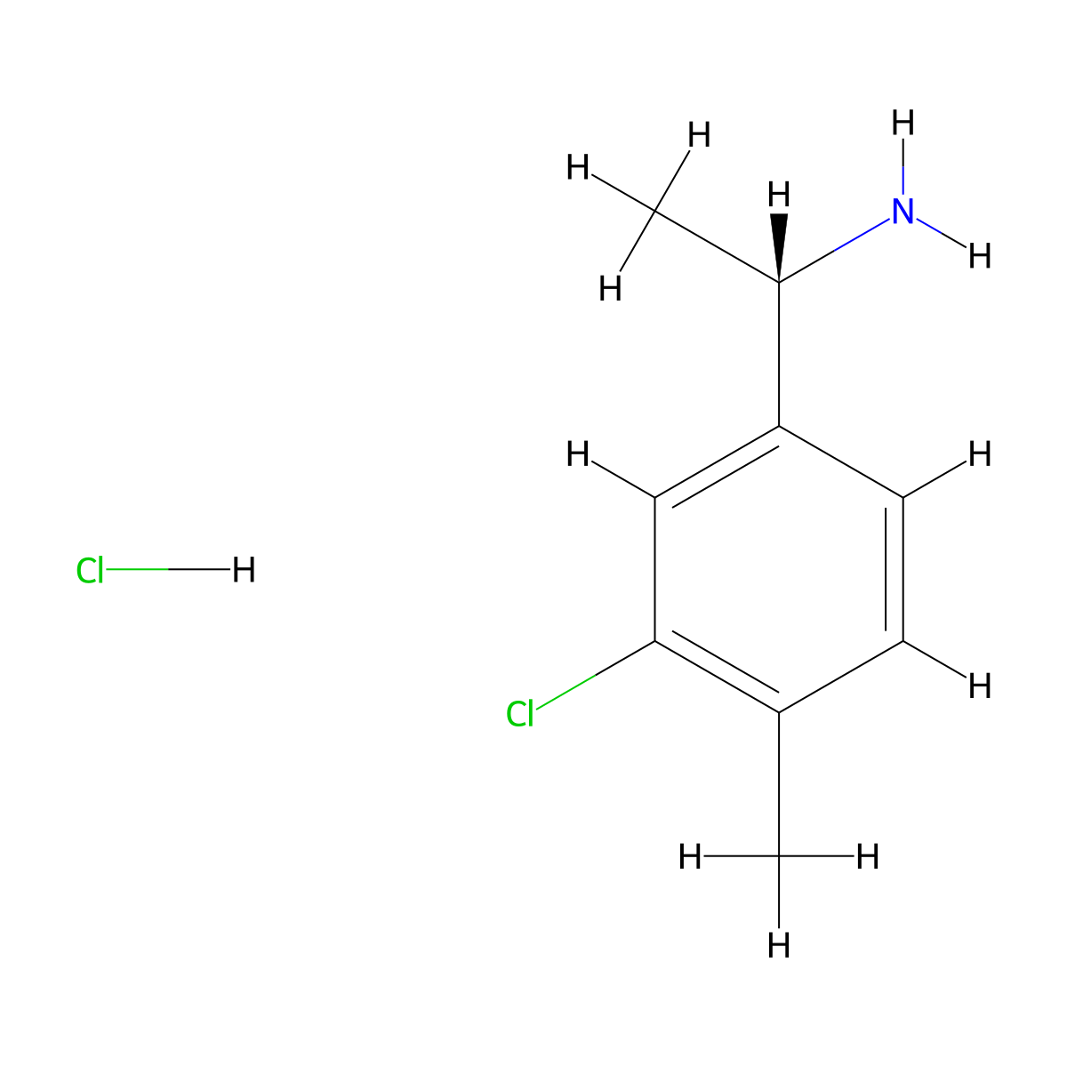 (S)-1-(3-Chloro-4-methylphenyl)ethanamine hydrochloride molecular structure, CAS 1213460-65-1